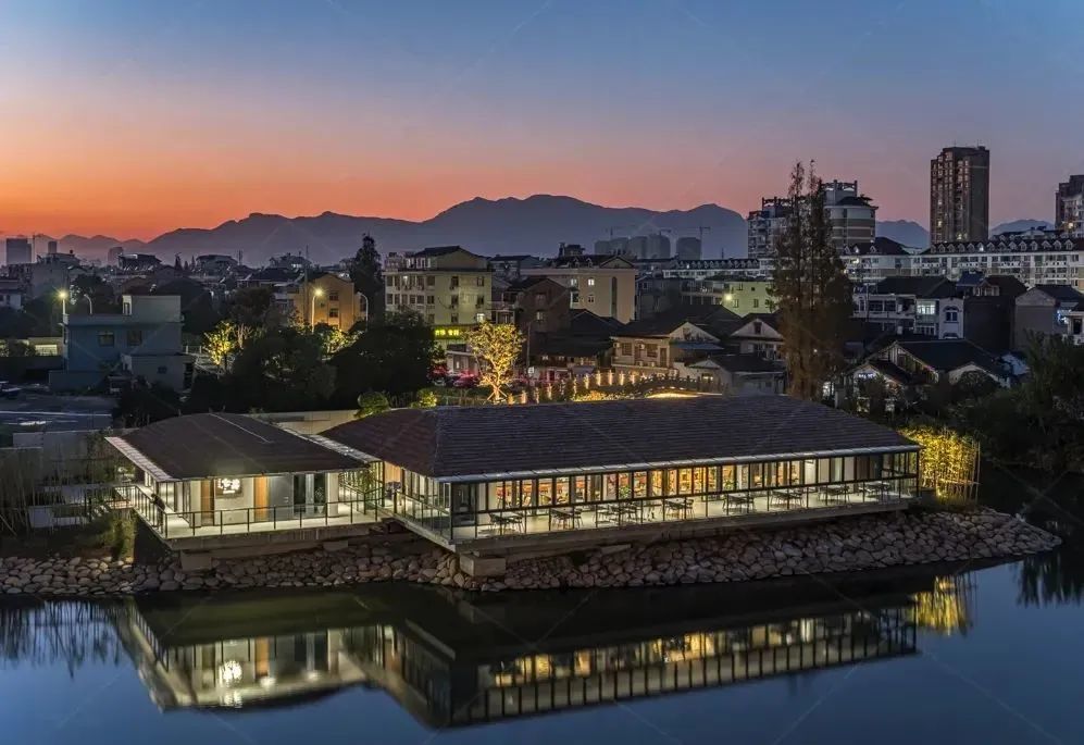 臺州市黃巖官河古道,多個網紅打卡點夜景曝光